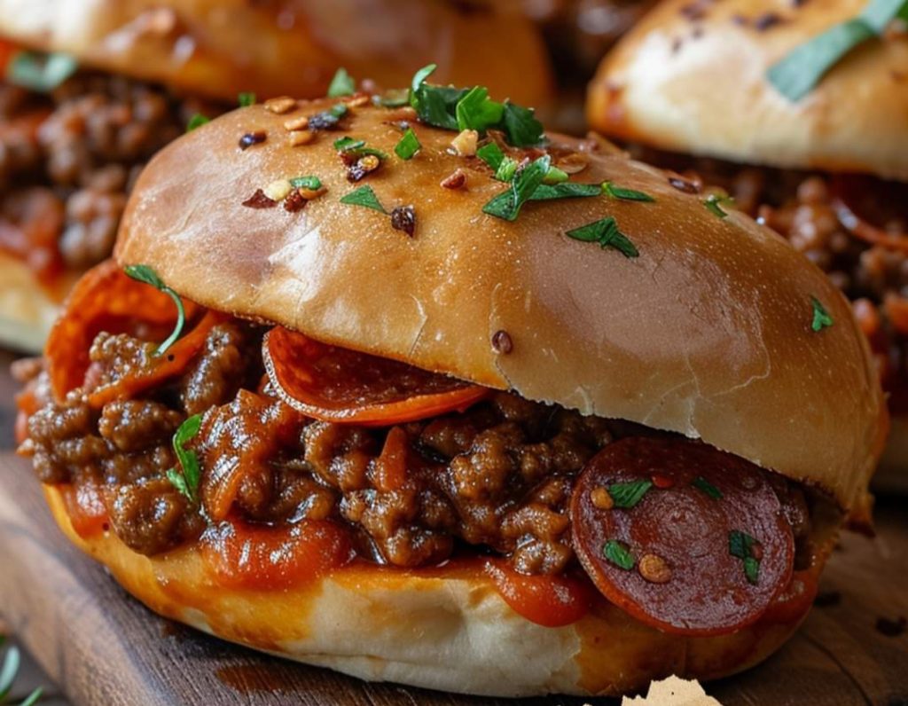 Pepperoni Pizza Sloppy Joes FULL RECIPE