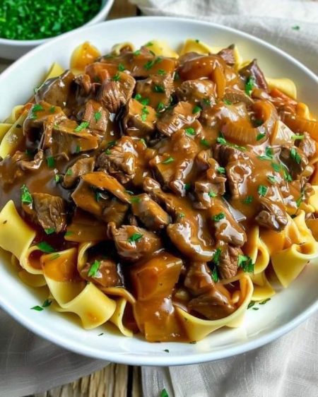 Rustic Beef Stroganoff with Egg Noodles - FULL RECIPE