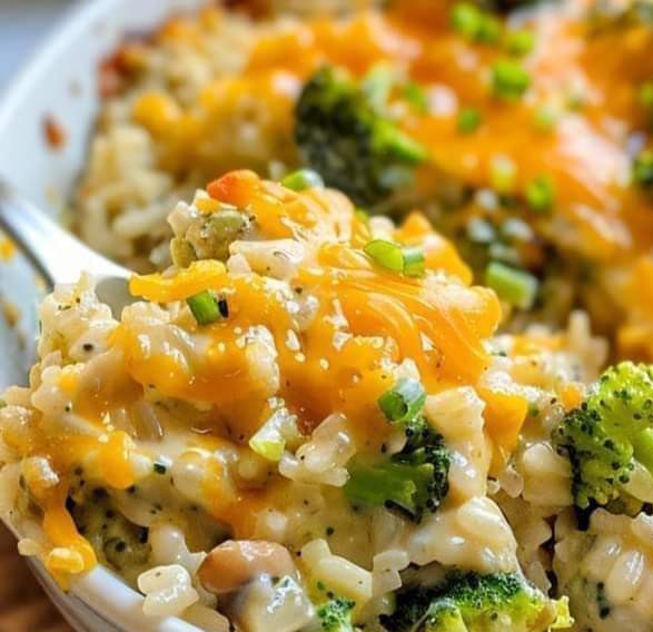 Cheesy Broccoli Rice Casserole - Full Recipe