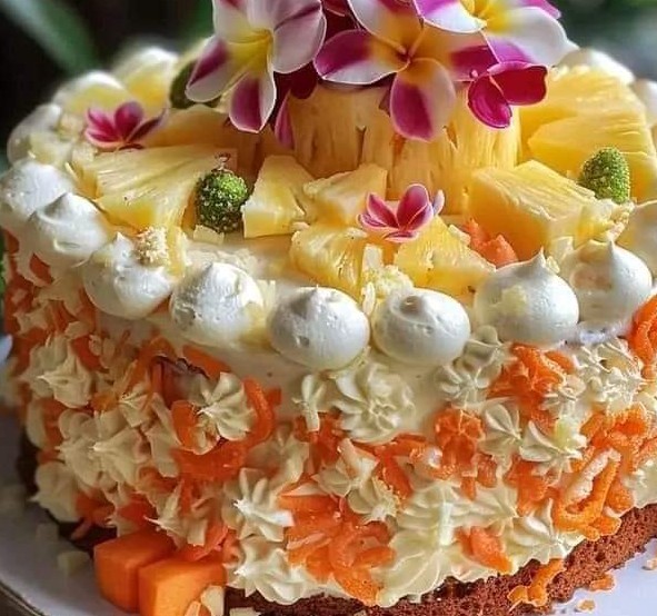 Hawaiian Carrot Pineapple Cake Full Recipe 9053