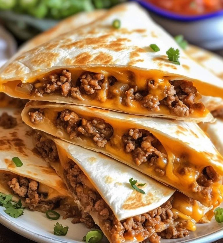 Cheesy Ground Beef Quesadillas FULL RECIPE