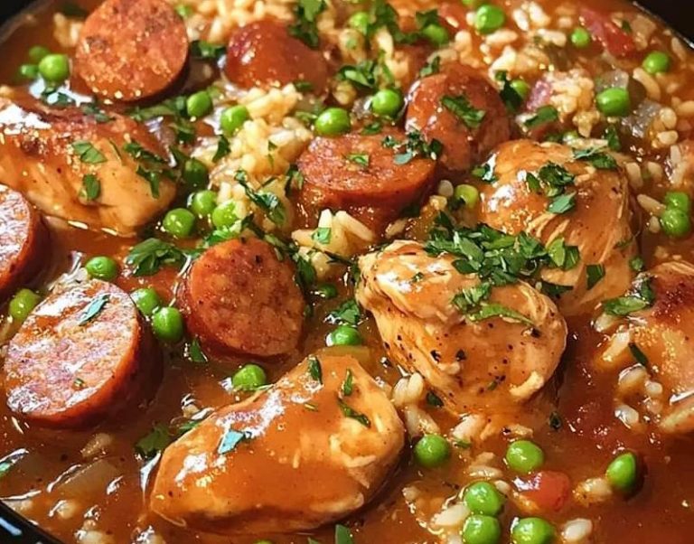 Crockpot Chicken Sausage & Rice Recipe FULL RECIPE