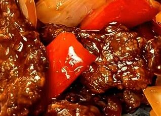 Crispy Beef Stir-Fry with Peppers and Onions