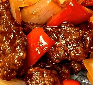 Crispy Beef Stir-Fry with Peppers and Onions