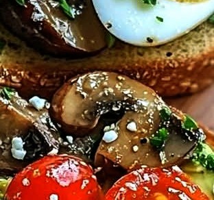 Savory Avocado and Mushroom & Egg Toast Trio