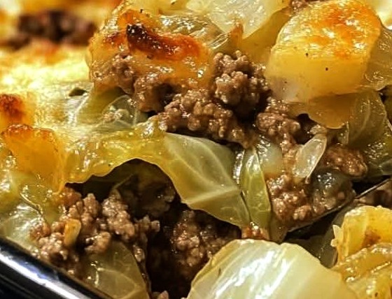 Hearty Cabbage and Ground Beef Casserole