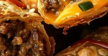 Cheesy Cheeseburger Egg Rolls