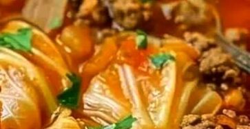 Slow Cooker Cabbage Roll Soup
