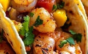 Spicy Shrimp Tacos with Fresh Mango Salsa