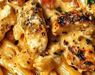 Southern Garlic Parmesan Chicken Penne Pasta