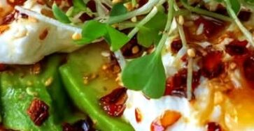 Burrata & Avocado Toasts with Chili Honey Drizzle Burrata & Avocado Toasts with Chili Honey Drizzle