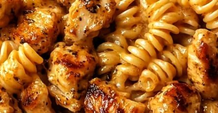 Cheesy Cajun Garlic Chicken Rotini Skillet