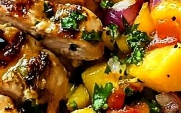 Lemon Ginger Chicken with Pineapple Mango Salsa