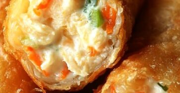Crispy Crab Rangoon Egg Rolls with Cream Cheese Filling