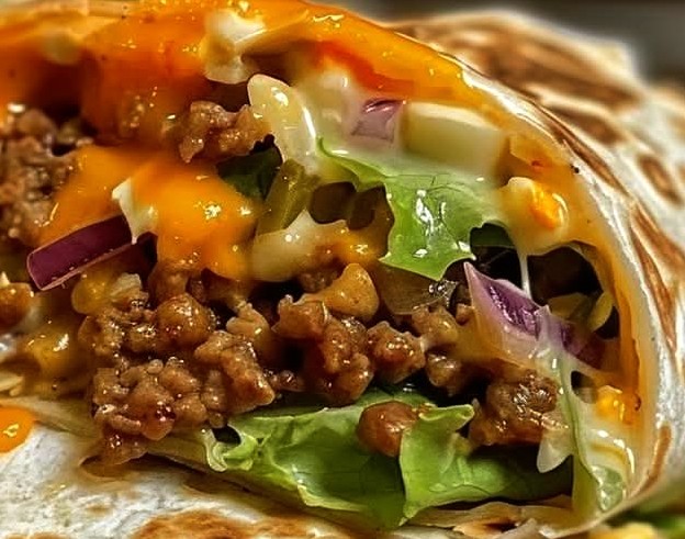 Ultimate Nacho Cheese Beef Wrap Recipe