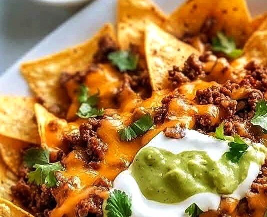 Ultimate Loaded Cheesy Beef Nachos Recipe (Perfect Party Appetizer!)