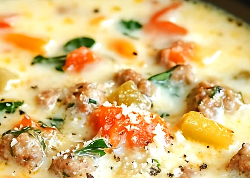 Ultimate Creamy Italian Sausage & Parmesan Soup