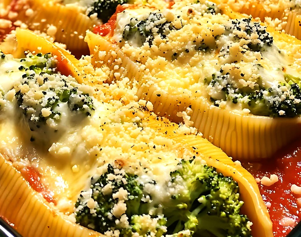 Cheesy Broccoli Stuffed Pasta Shells Recipe