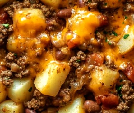 Hearty Slow Cooker Cowboy Casserole