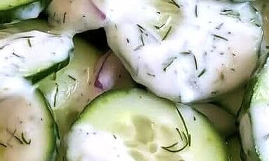 Creamy Cucumber Salad Recipe