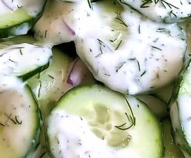 Creamy Cucumber Salad Recipe