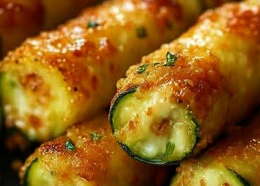 Crispy Zucchini Cigars with Feta Cheese