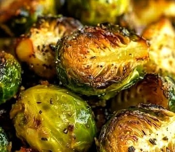 Crispy Garlic Roasted Brussels Sprouts