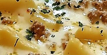 Creamy Alfredo Lasagna Soup