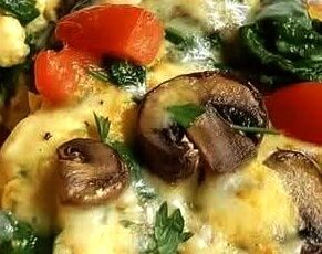 Cheesy Veggie-Loaded Omelette Bomb