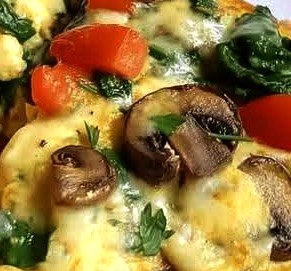 Cheesy Veggie-Loaded Omelette Bomb
