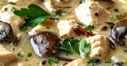 Creamy Chicken Mushroom Wild Rice Soup