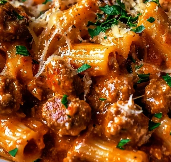 Creamy Sausage Rigatoni Pasta Recipe
