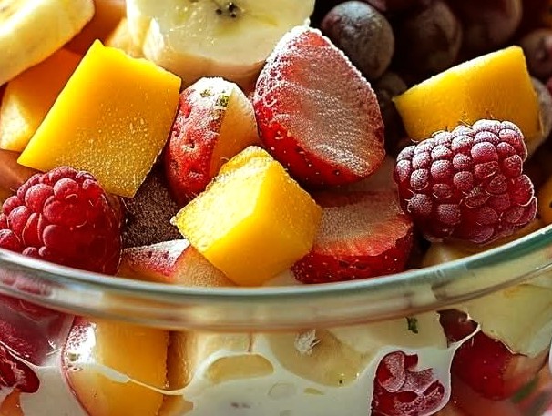 Chilled Creamy Fruit Bowl