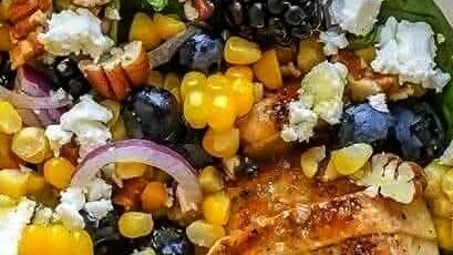 Blackberry Chicken & Spinach Salad