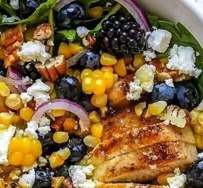 Blackberry Chicken & Spinach Salad