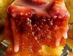 Moist Strawberry Pineapple Pound Cake with Tangy Lemon Glaze