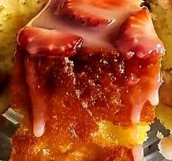 Moist Strawberry Pineapple Pound Cake with Tangy Lemon Glaze