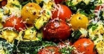 Garlicky Parmesan Zucchini Bake