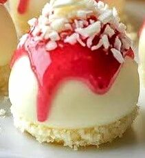 White Chocolate Strawberry Cheesecake Bites