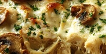 Creamy Mushroom Chicken Alfredo Casserole Creamy Mushroom Chicken Alfredo Casserole