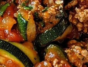 Healthy Mediterranean Italian Turkey Zucchini Skillet