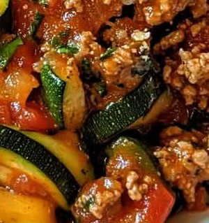 Healthy Mediterranean Italian Turkey Zucchini Skillet