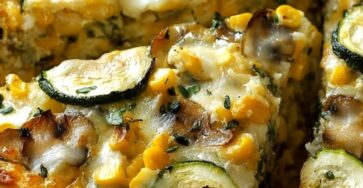 Cheesy Sweet Corn and Zucchini Pie Cheesy Sweet Corn and Zucchini Pie