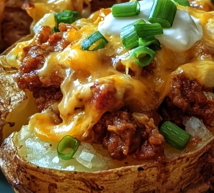 Cheesy Taco Stuffed Potatoes Recipe