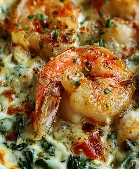 Creamy Shrimp and Crab Spinach Dip