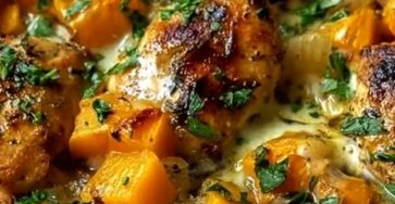 Creamy Chicken and Butternut Squash Bake Creamy Chicken and Butternut Squash Bake
