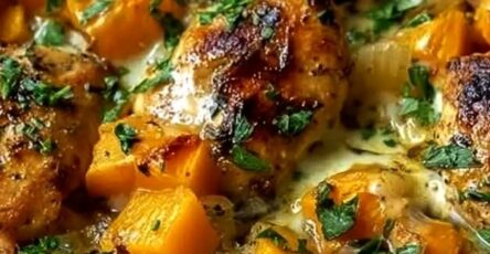Creamy Chicken and Butternut Squash Bake