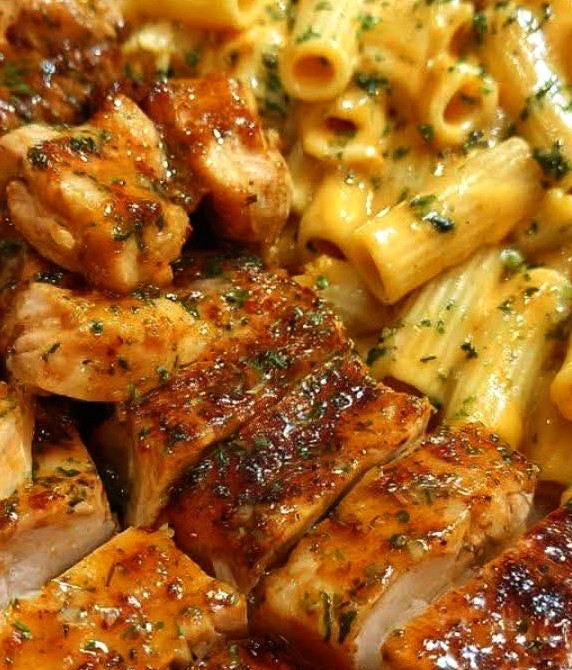 Creamy Cajun Mozzarella Chicken Penne Pasta