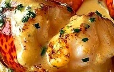 Grilled Lobster Tails with Garlic Herb Butter Sauce