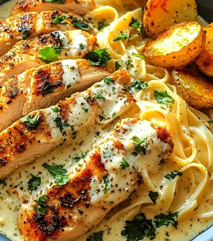 Coconut Lemon Herb Chicken Alfredo
